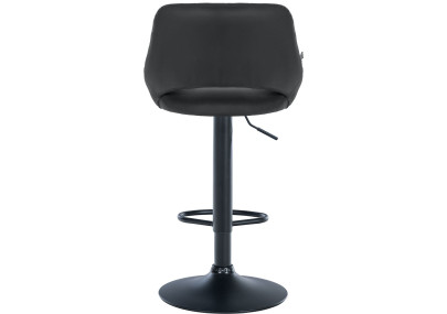 Juego de 2 taburetes de bar Milet, piel sintética, negros