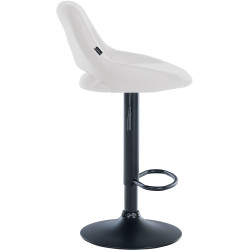 Ensemble de 2 tabourets de bar Milet, similicuir, B blanc