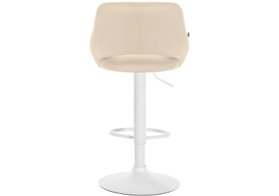 Lot de 2 tabourets de bar Milet, similicuir, crème