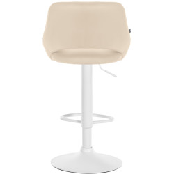 Ensemble de 2 tabourets de bar Milet, en similicuir W crème