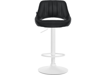 Lot de 2 tabourets de bar Milet, similicuir, noir