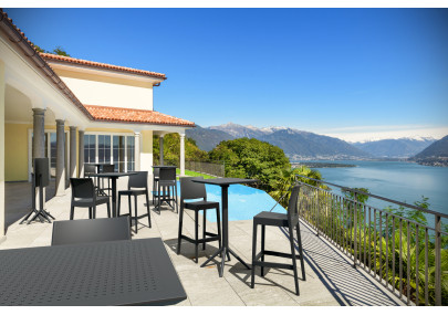 Juego de 4 taburetes de bar Maya negros