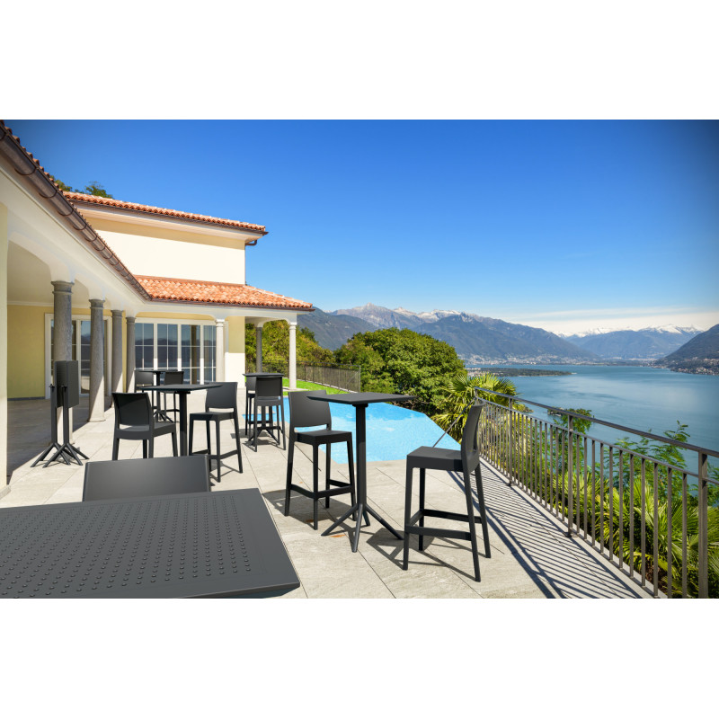 Conjunto de 4 banquetas de bar Maya pretas