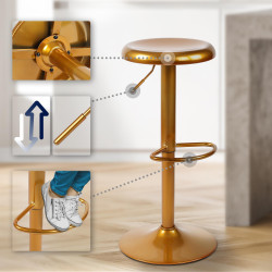 Tabouret de bar doré Williston