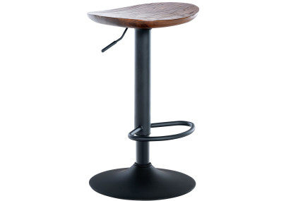 Ensemble de 4 tabourets de bar Skelde, noyer