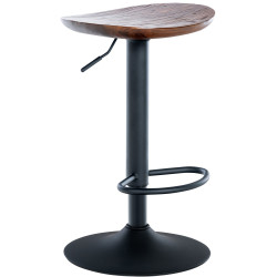 Ensemble de 4 tabourets de bar Skelde, noyer