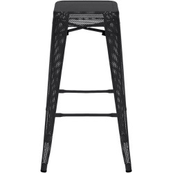 Set di 4 sgabelli da bar Fletcher, neri