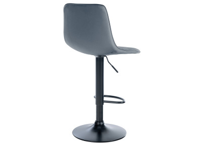 Juego de 2 taburetes de bar Lex de piel sintética gris B