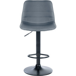 Ensemble de 2 tabourets de bar Lex, similicuir, B gris