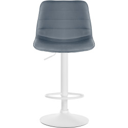 Ensemble de 2 tabourets de bar Lex en similicuir W gris