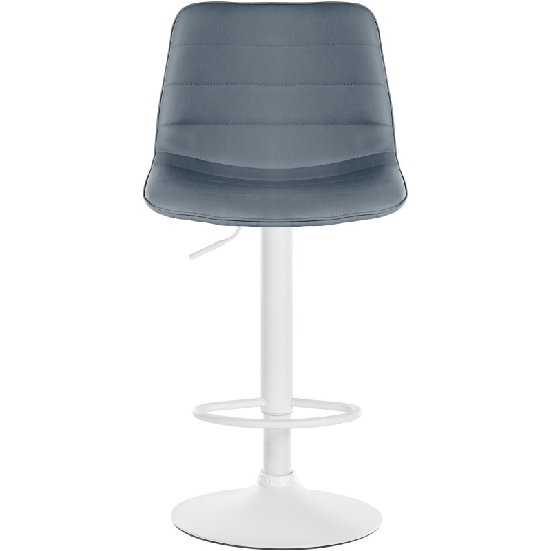 Ensemble de 2 tabourets de bar Lex en similicuir W gris