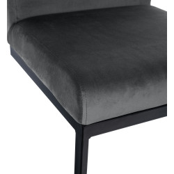 Sgabello da bar Hopewell in velluto B grigio scuro