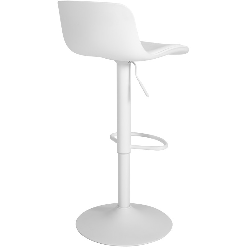 Ensemble de 2 tabourets de bar Almada, similicuir, blanc