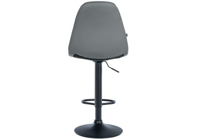 Tabouret de bar Elmore, similicuir, gris B