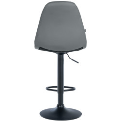Tabouret de bar Elmore, similicuir, B gris