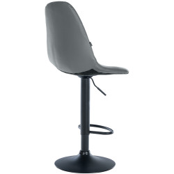 Tabouret de bar Elmore, similicuir, B gris