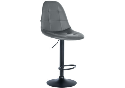 Sgabello da bar Elmore, similpelle, grigio B