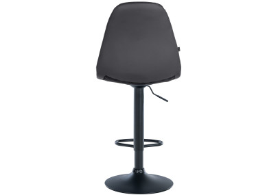 Tabouret de bar Elmore, similicuir, noir