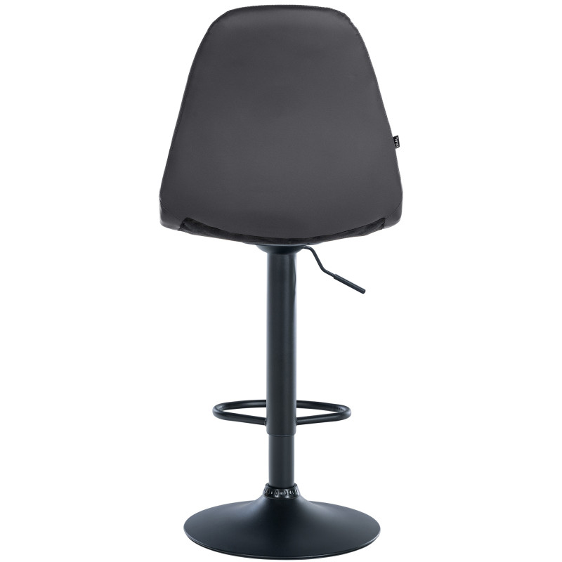 Tabouret de bar Elmore, similicuir, noir