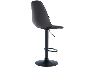 Tabouret de bar Elmore, similicuir, noir