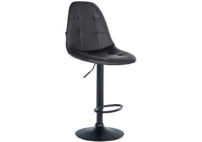 Tabouret de bar Elmore, similicuir, noir