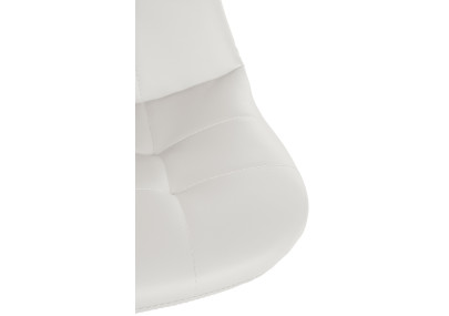 Tabouret de bar Elmore, similicuir, blanc