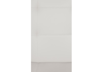 Taburete de bar Elmore, imitación de cuero, blanco