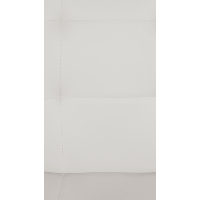 Taburete de bar Elmore, imitación de cuero, blanco