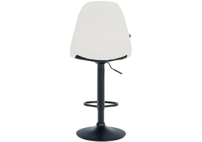 Tabouret de bar Elmore, similicuir, blanc