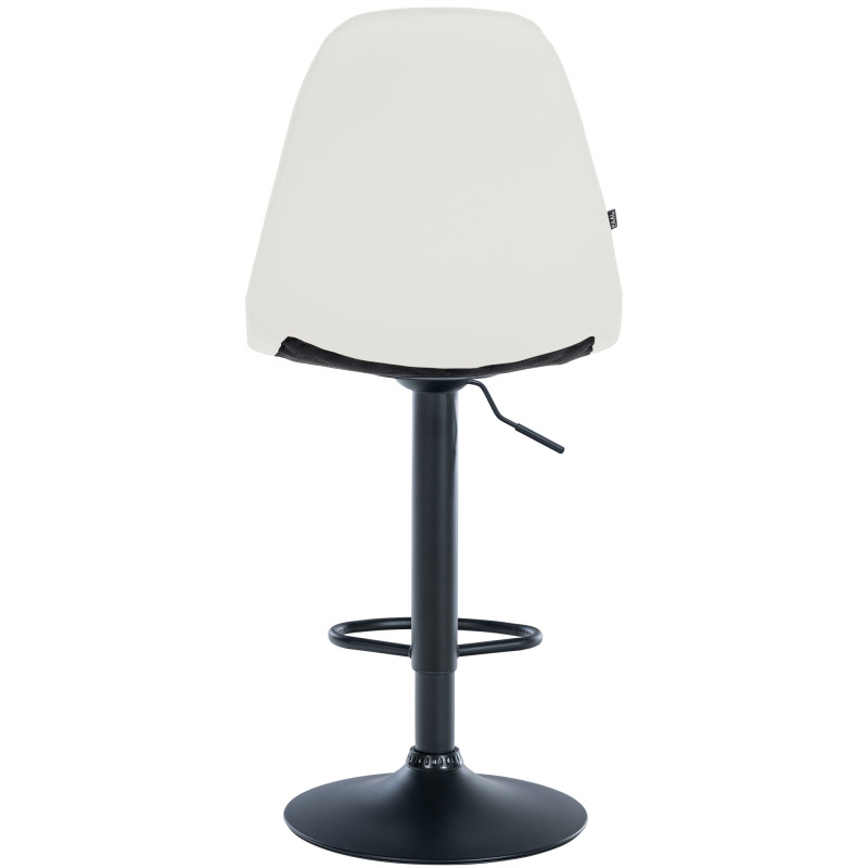 Tabouret de bar Elmore, similicuir, B blanc