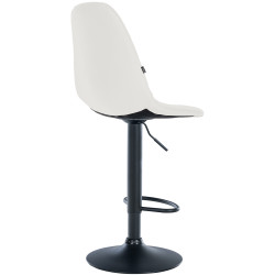 Tabouret de bar Elmore, similicuir, blanc