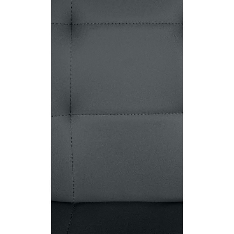 Taburete de bar Elmore, piel sintética, gris C