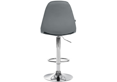 Taburete de bar Elmore, piel sintética, gris C