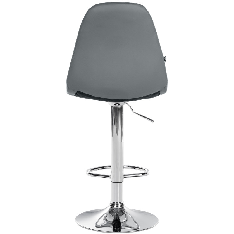 Tabouret de bar Elmore, similicuir, C gris