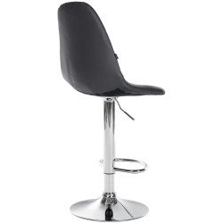 Tabouret de bar Elmore, similicuir, C noir