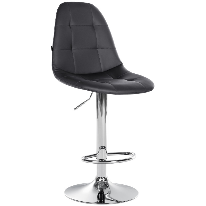 Tabouret de bar Elmore, similicuir, C noir