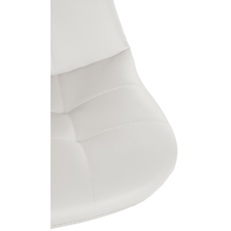 Tabouret de bar Elmore, similicuir, blanc C