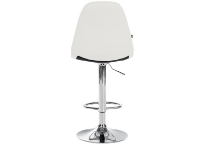 Tabouret de bar Elmore, similicuir, blanc C