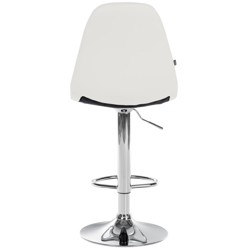 Tabouret de bar Elmore, similicuir, C blanc