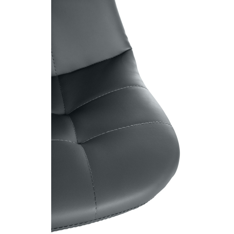 Tabouret de bar Elmore, similicuir, gris