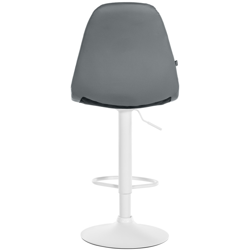 Tabouret de bar Elmore, similicuir, W gris