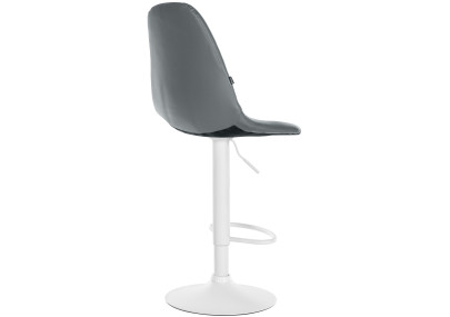 Tabouret de bar Elmore, similicuir, gris