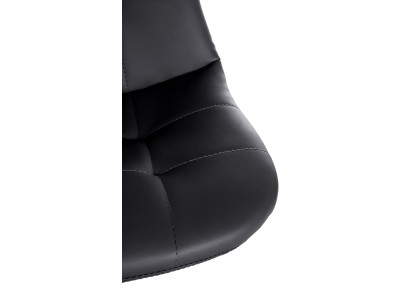 Tabouret de bar Elmore, similicuir, noir