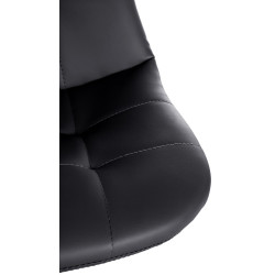 Tabouret de bar Elmore, similicuir, W noir