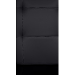 Tabouret de bar Elmore, similicuir, W noir