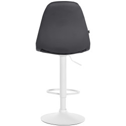 Tabouret de bar Elmore, similicuir, W noir