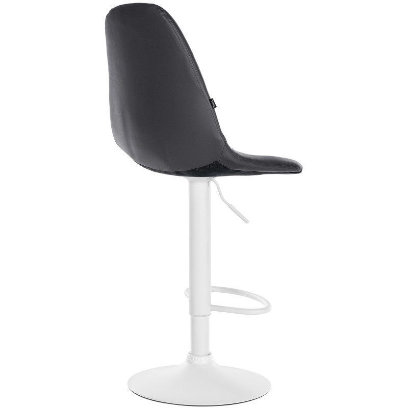 Tabouret de bar Elmore, similicuir, W noir