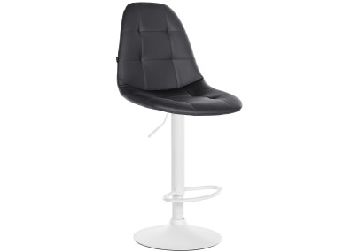 Tabouret de bar Elmore, similicuir, noir