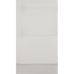 Tabouret de bar Elmore, similicuir, blanc