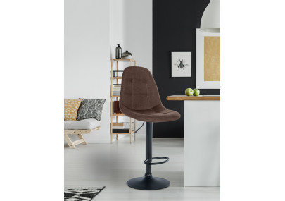 Tabouret de bar Elmore, tissu B, marron